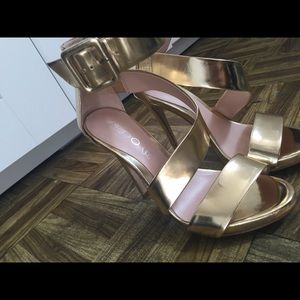 Gold Aldo Heels